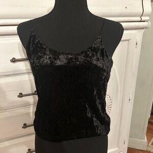 Velvet Black Camisole Top